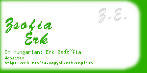 zsofia erk business card